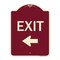 Signmission Parking Lot Exit Left Arrow Heavy-Gauge Aluminum Architectural Sign, 18" L, 24" H, BU-1824-23422 A-DES-BU-1824-23422 - alternate 1